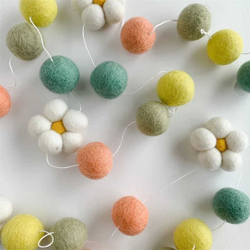 Yün Keçe Topları Papatya Çiçeğ - Home Textiles & Decorations incelemesi ve fiyatı